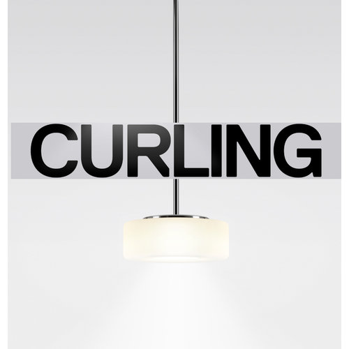 Serien Curling hanglamp: Tube. Opaal S