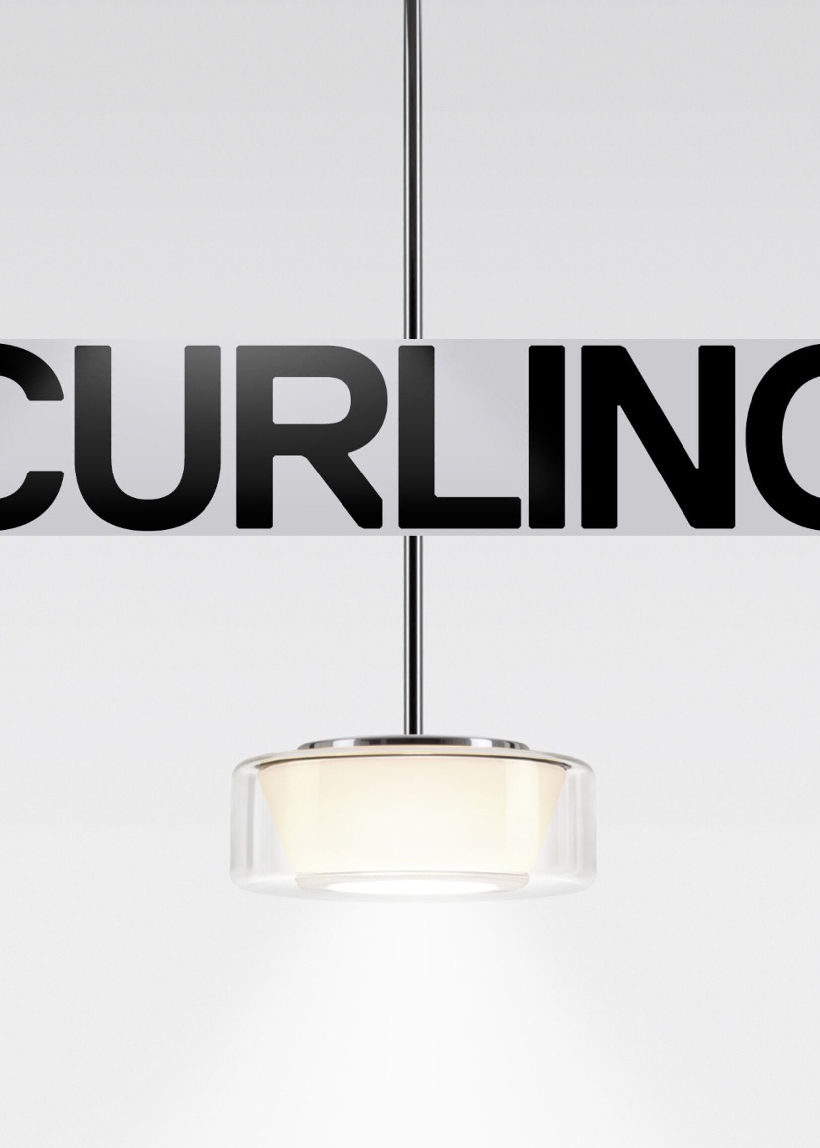 Serien Curling hanglamp: Tube. Tranparant/conisch. S