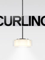 Serien Curling hanglamp: Tube. Transparant/cilinder. M