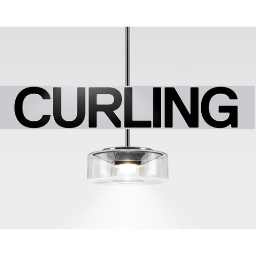 Serien Curling hanglamp: Tube. Transparant M