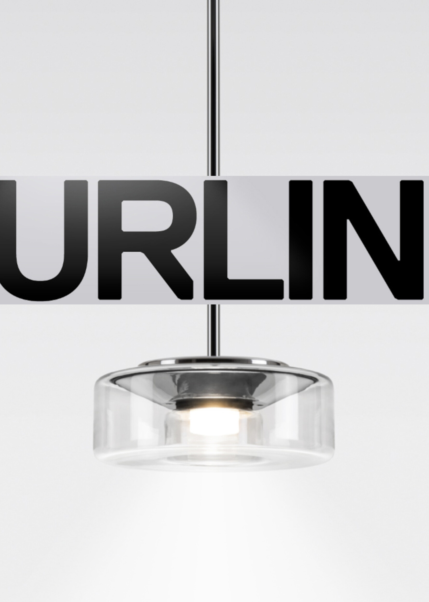 Serien Curling hanglamp: Tube. Transparant L