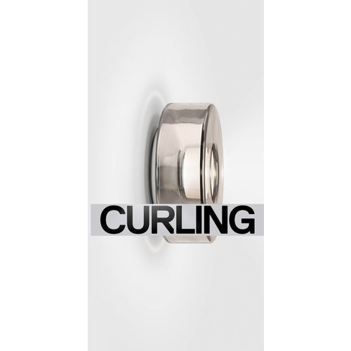 Serien Curling wandlamp: Zilver M