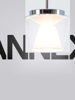 Serien Annex hanglamp. Helder/Opaal. Medium