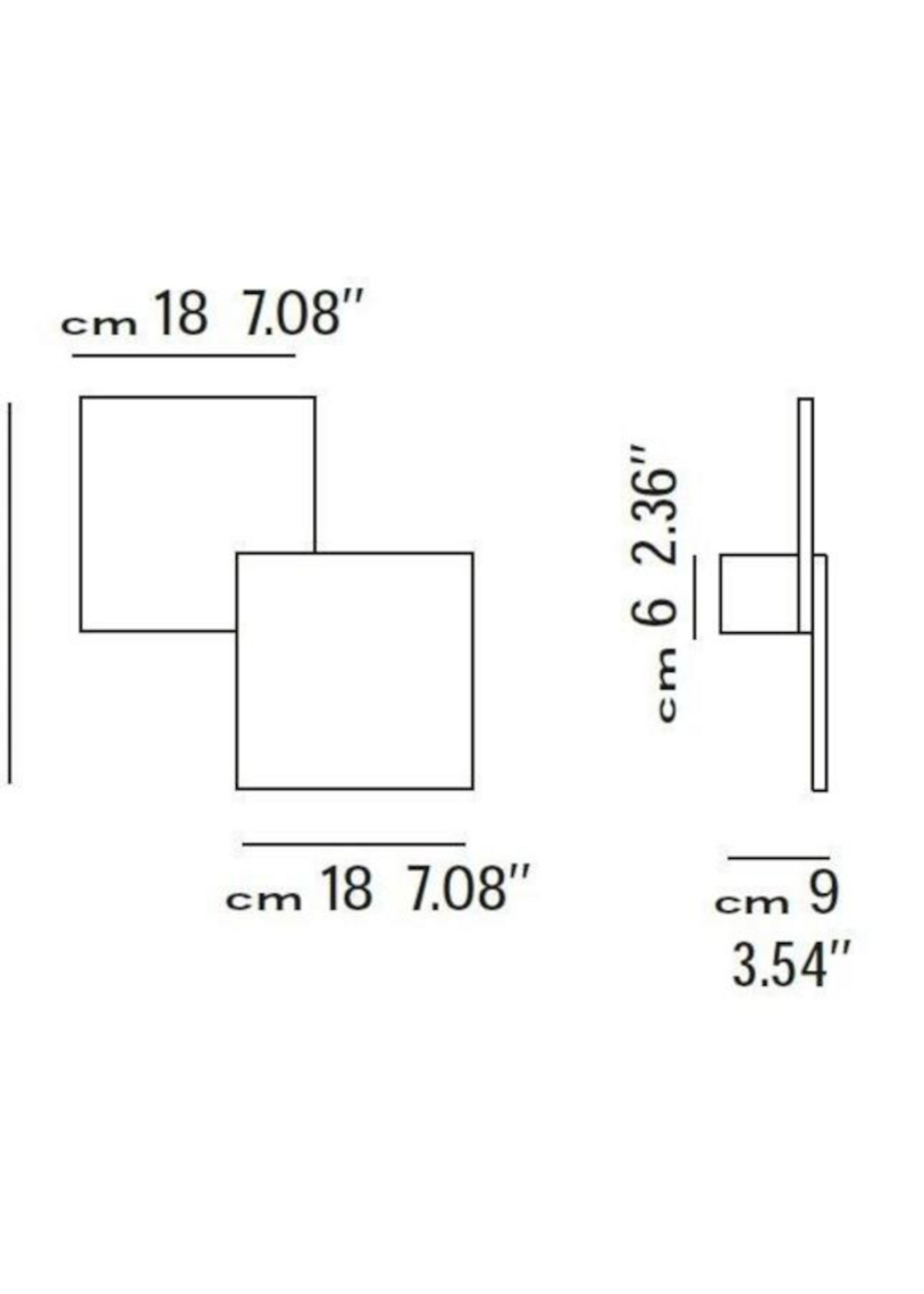 Lodes Puzzle double square wand/plafondlamp