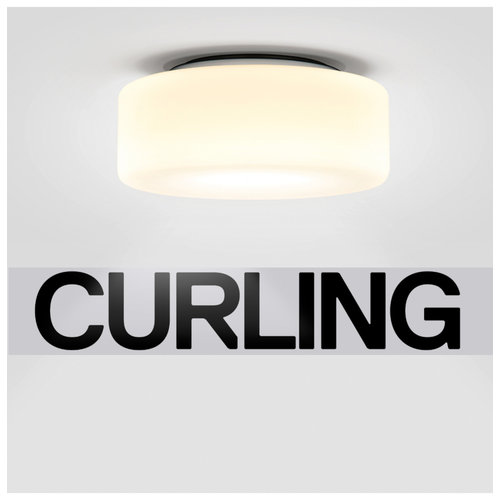 Serien Curling plafondlamp. Opaal M