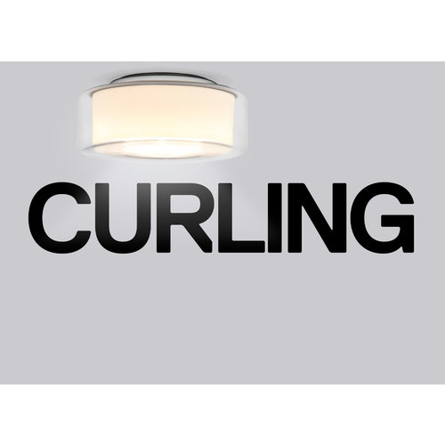 Serien Curling plafondlamp transparant cilinder opaal. M