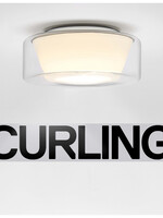 Serien Curling plafondlamp transparant/konisch opaal. L