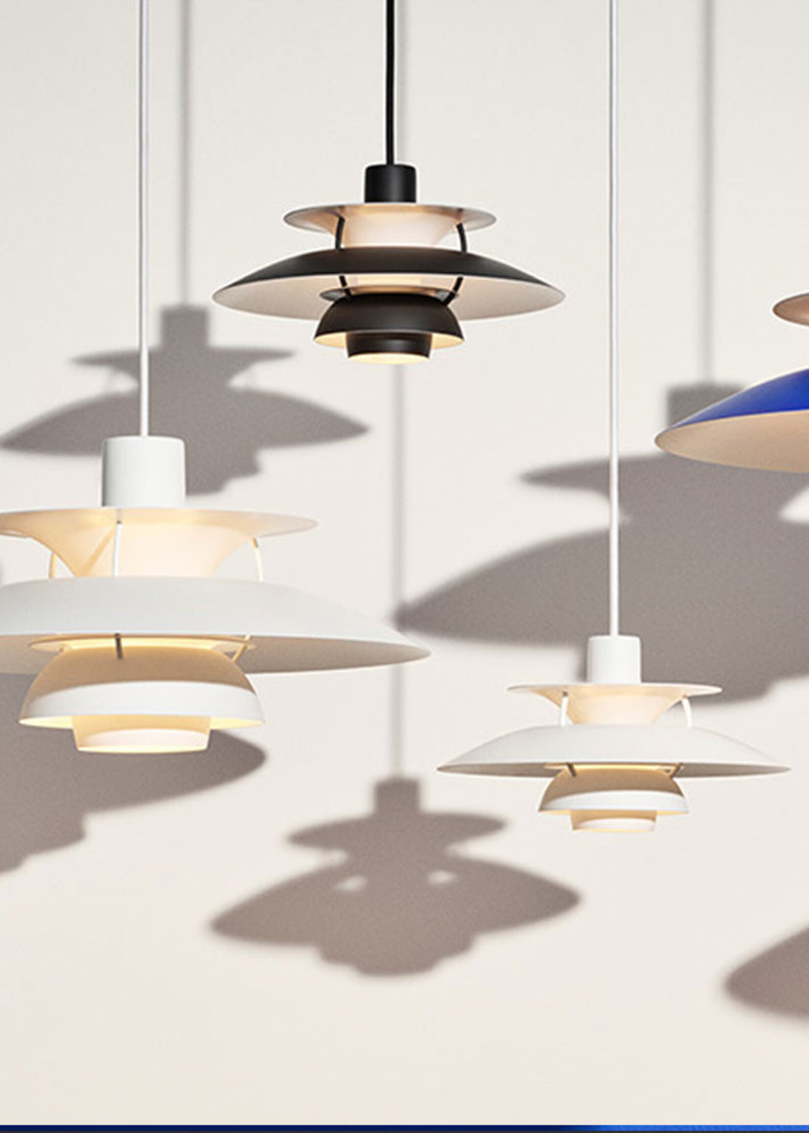 Louis Poulsen PH 5 hanglamp. Monochrome Blue