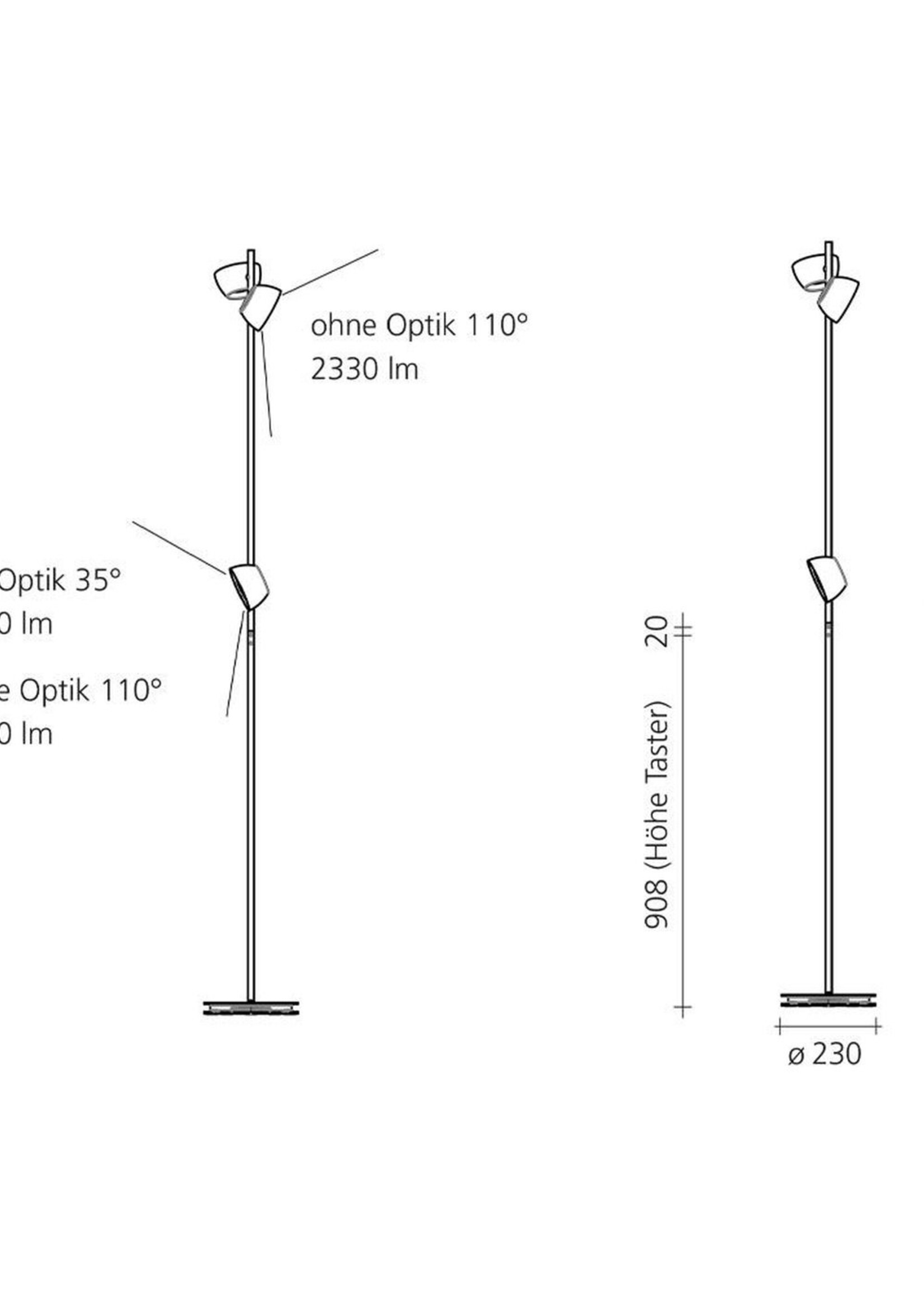 Baltensweiler Irio S vloerlamp