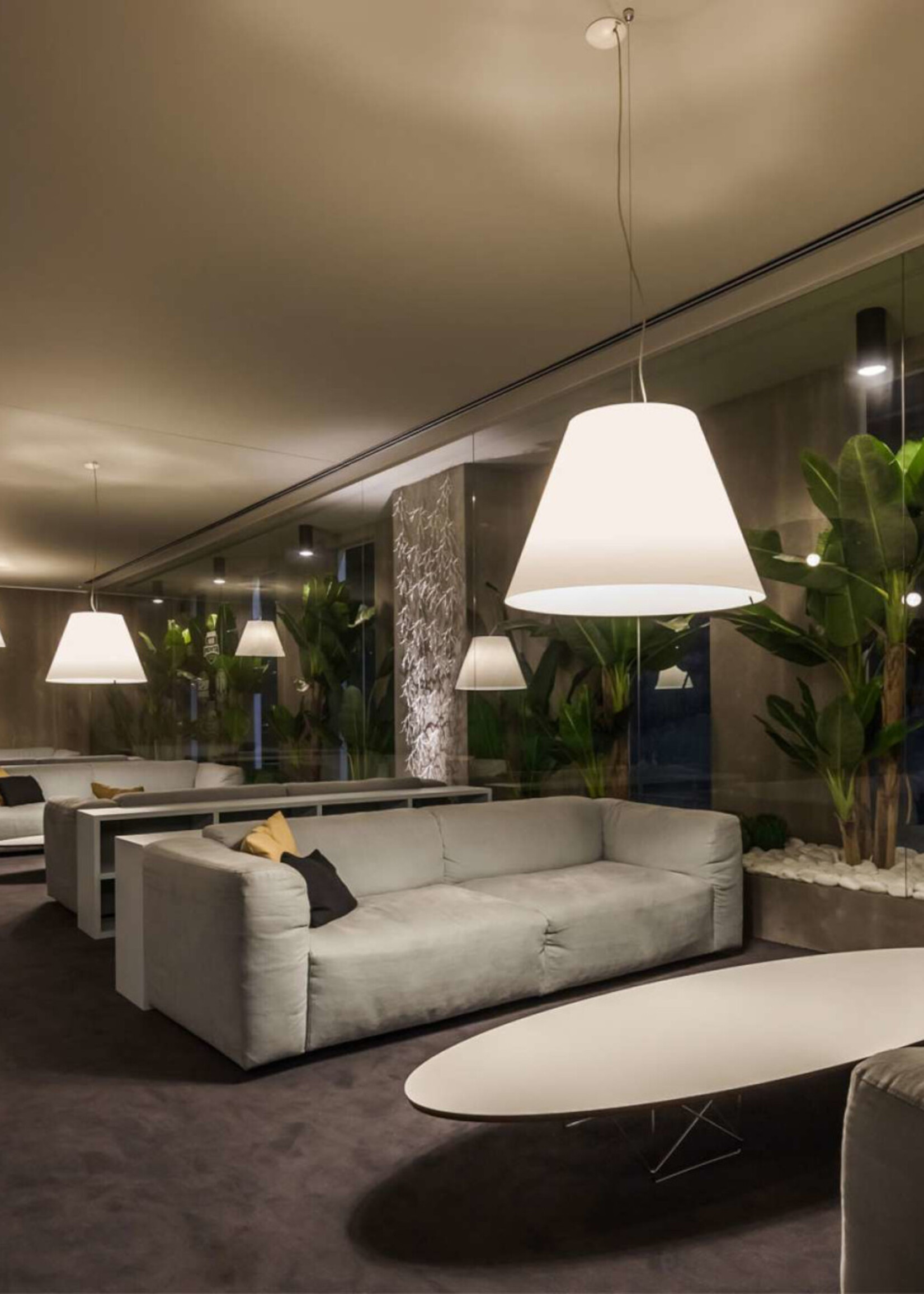 Luceplan Costanza Grande hanglamp on/off