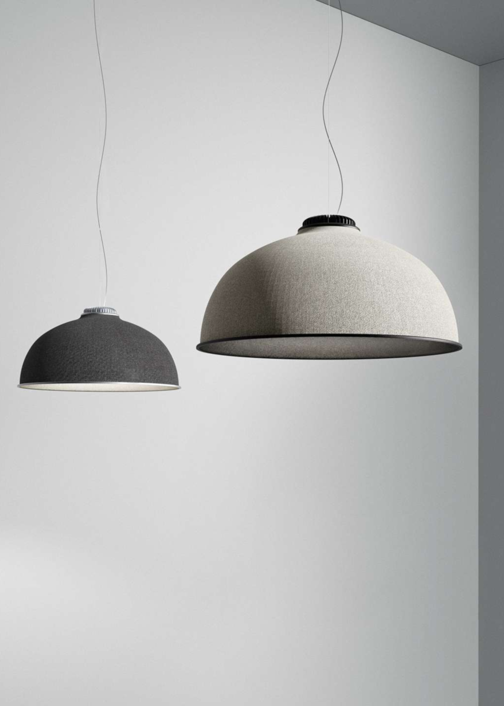 Luceplan Farel hanglamp. Zwart interieur
