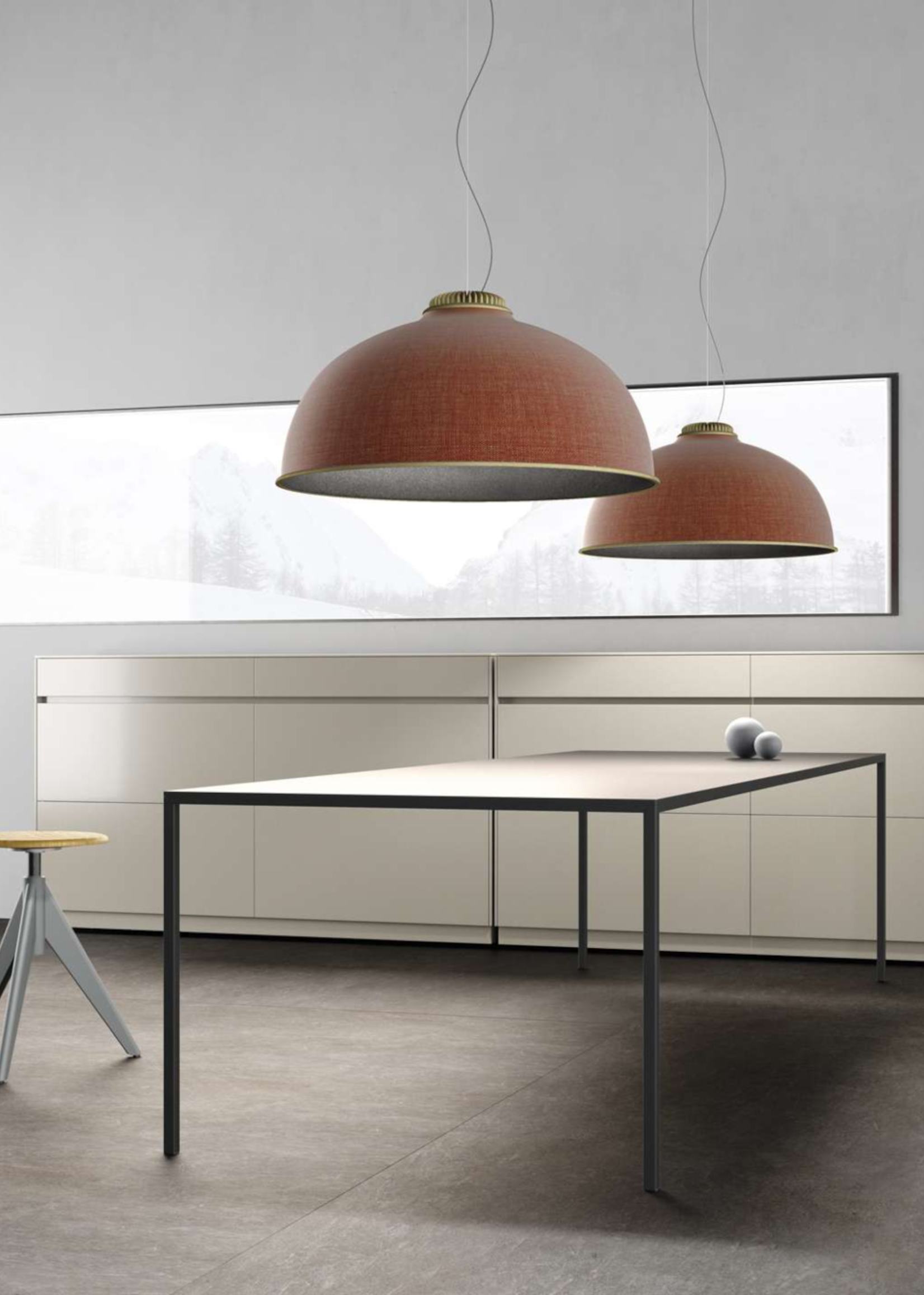 Luceplan Farel hanglamp. Zwart interieur