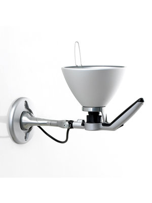 Luceplan Fortebraccio wandlamp. Kap  Ø 16