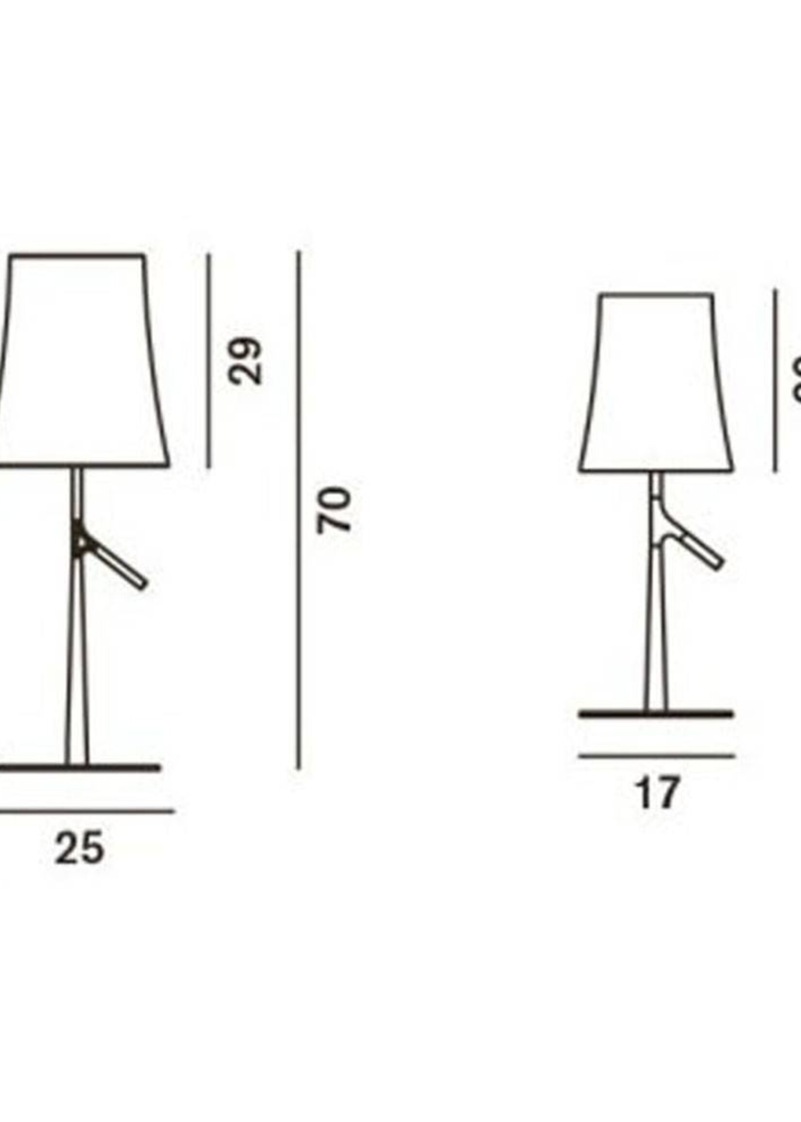 Foscarini Birdie Grande tafellamp. on/off