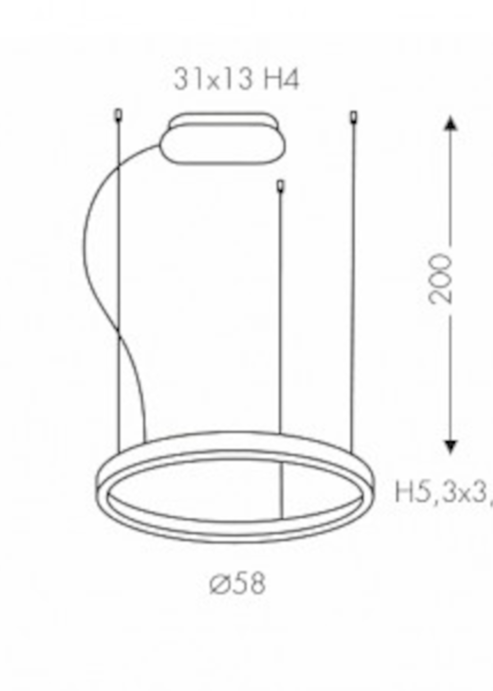 TeamItalia Lighting Bellai Home up+downlight Ø58 hanglamp