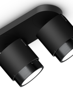 Occhio Lui alto doppio Volt zoom plafondlamp. Mat zwart