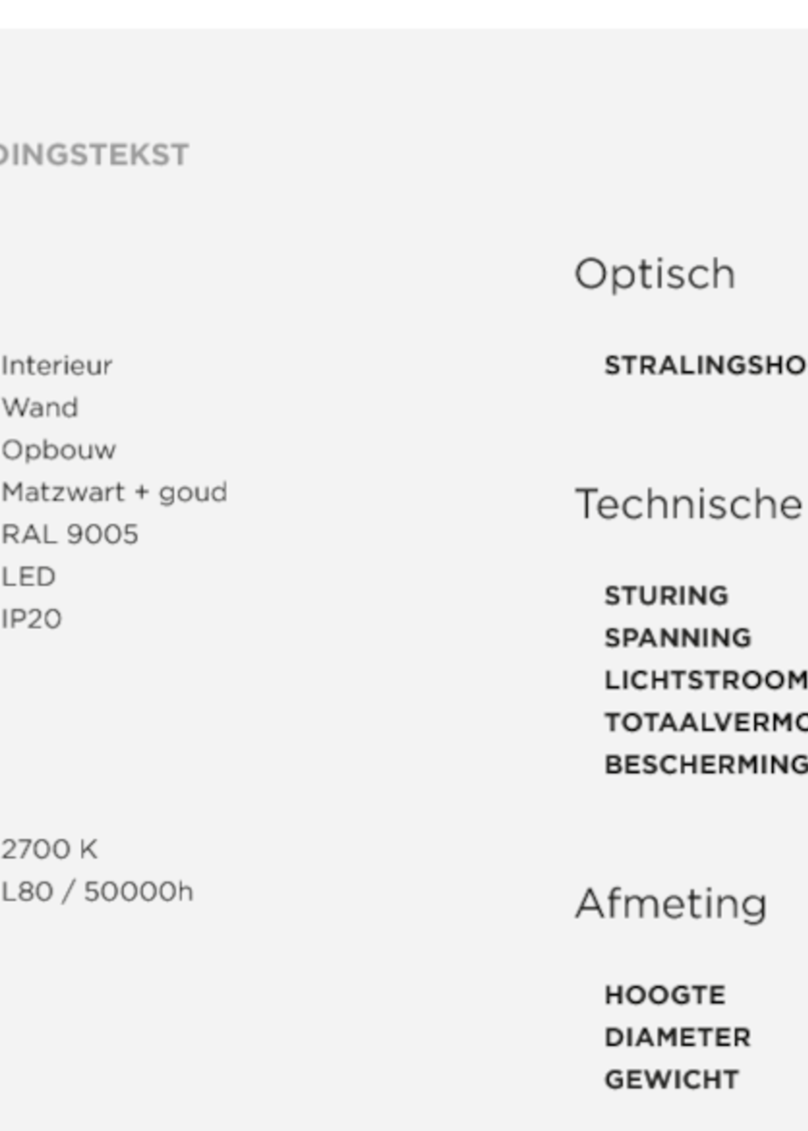 Wever & Ducré Finlin 1.0 wandlamp