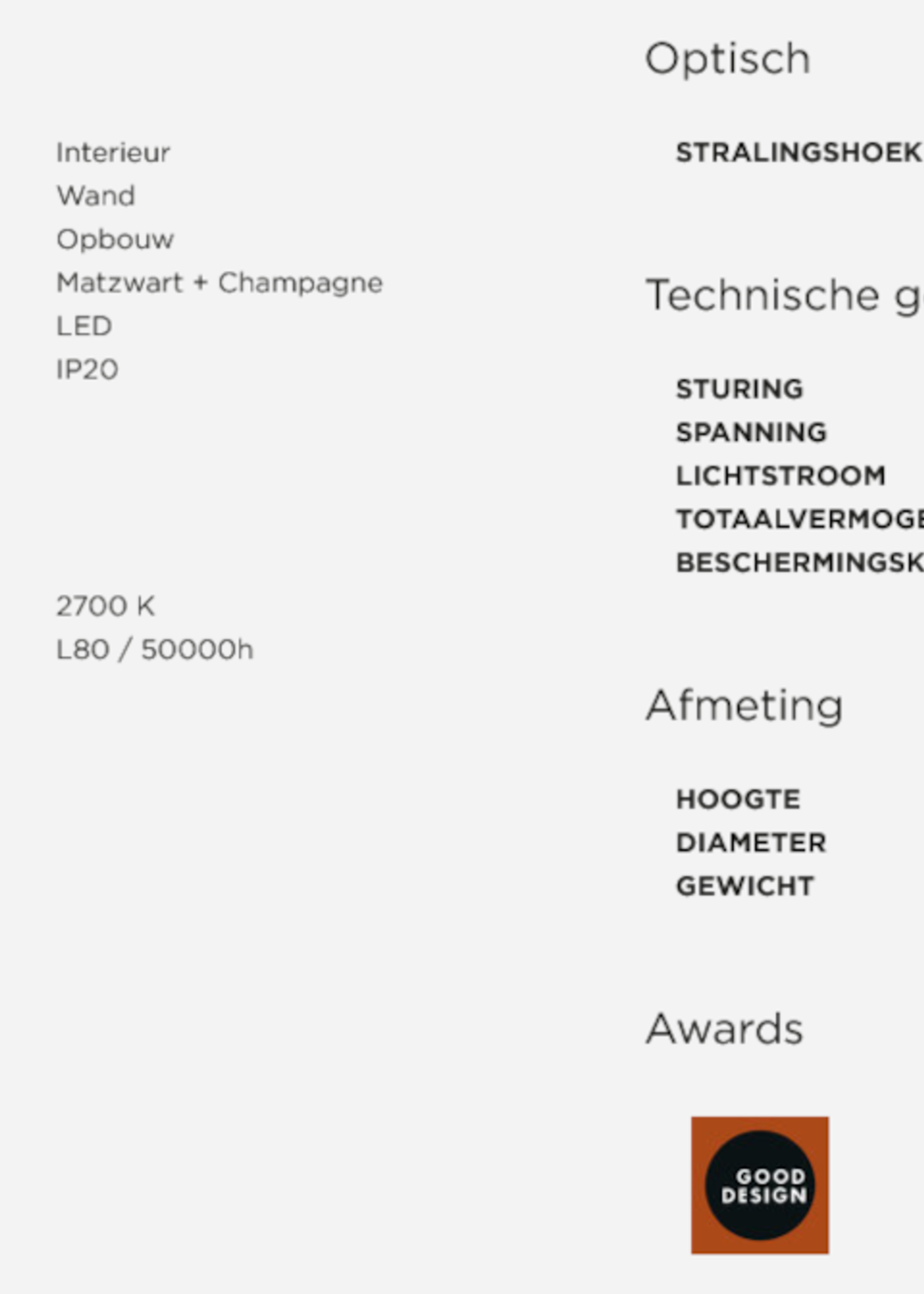 Wever & Ducré Finlin 4.0 wandlamp