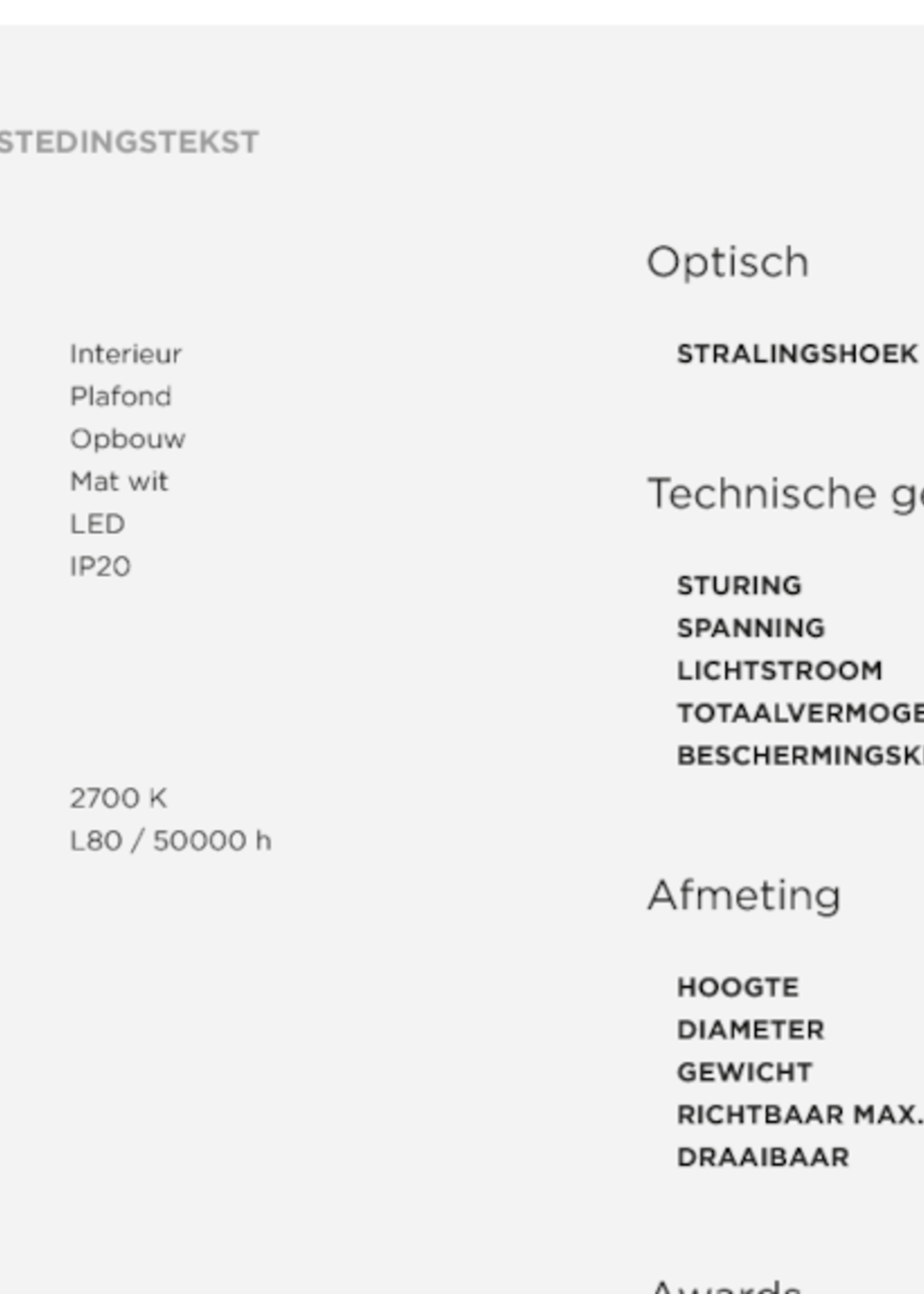 Wever & Ducré Leca surface 1.0 Opbouwspot