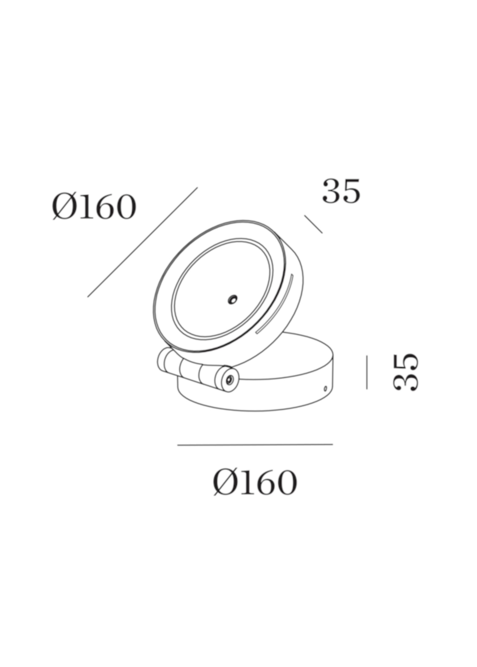 Wever & Ducré X-beam round 1.0 vloerspot