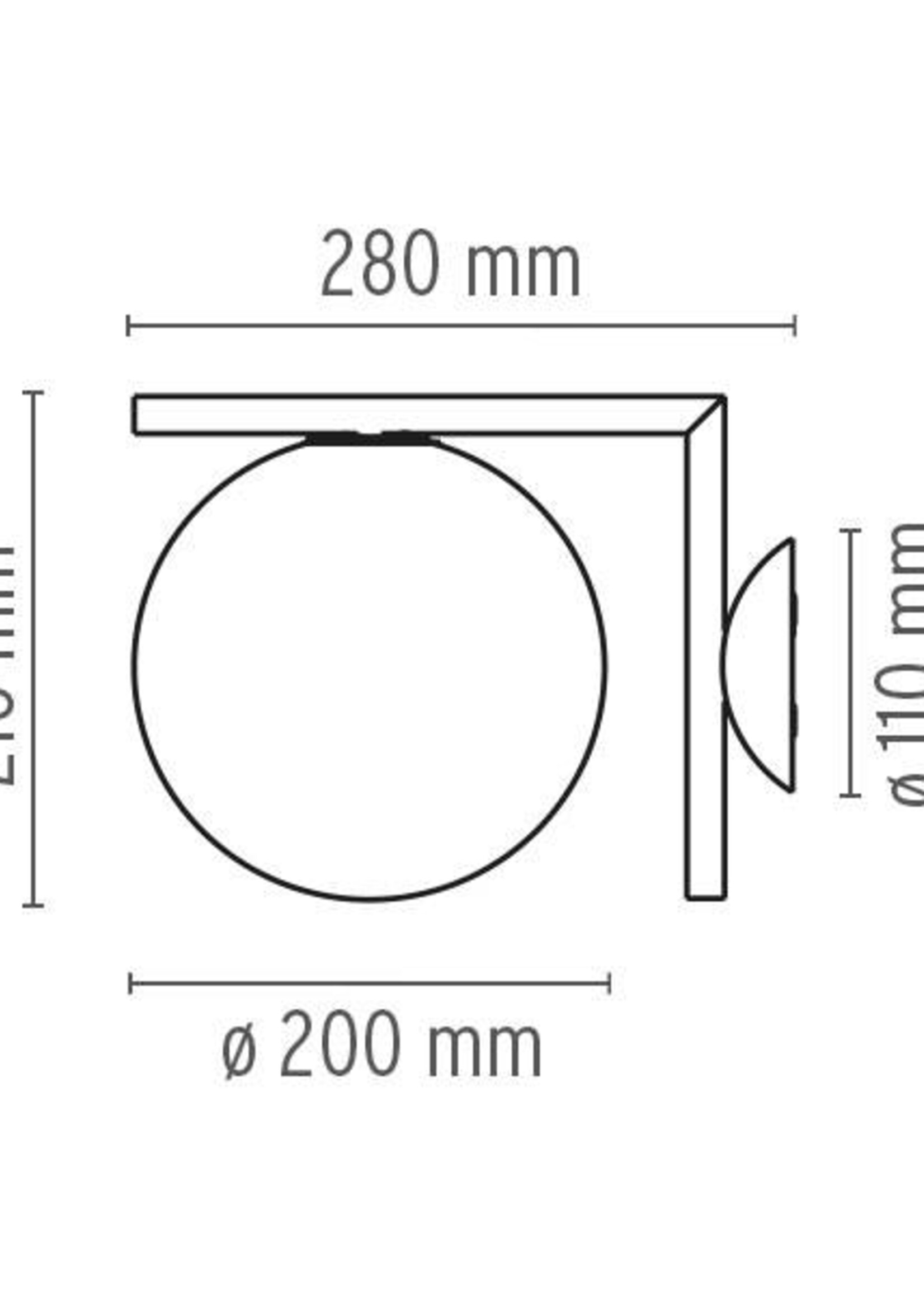 Flos IC  Lights C/W1  wand/plafondlamp