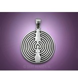 Labyrinth pendant - sterling silver