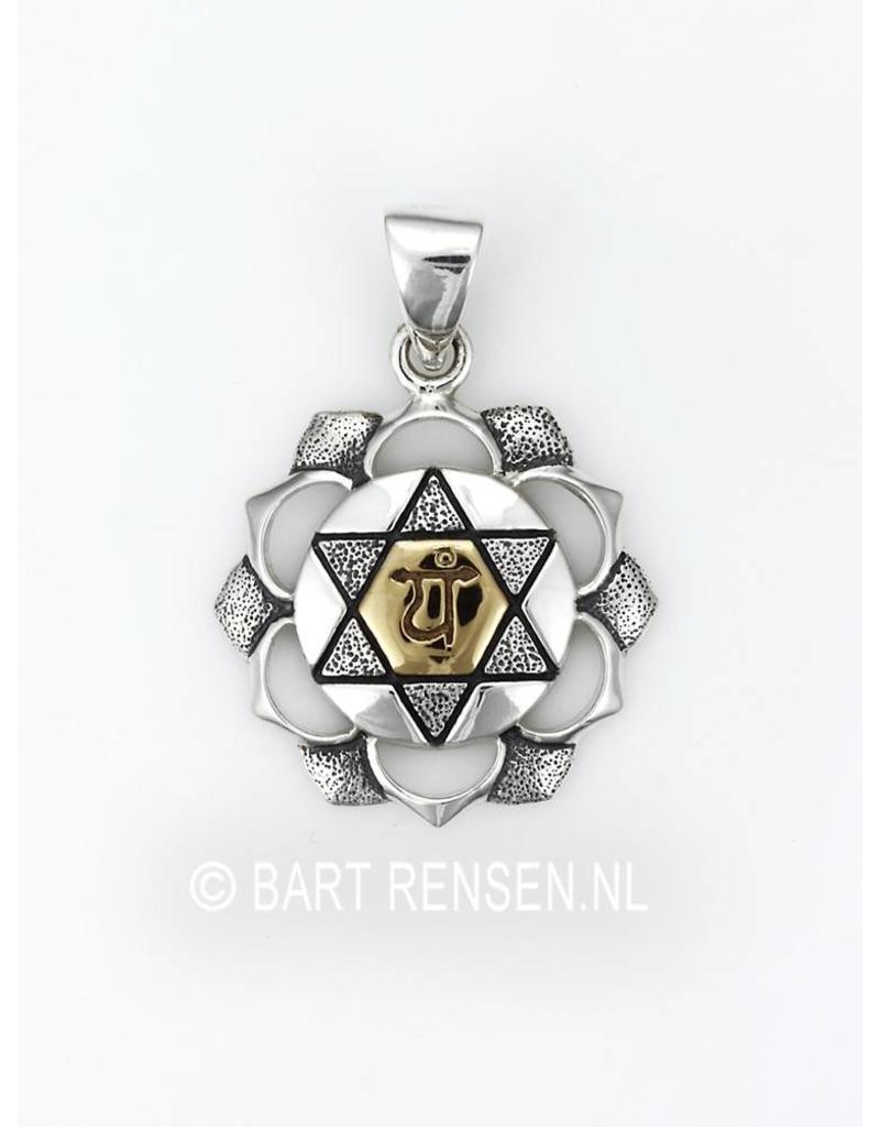 Heart Chakra pendant - sterling silver