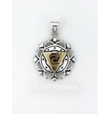 Throat Chakra pendant - sterling silver