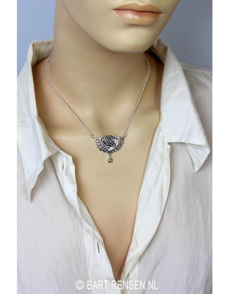 Mystic Rose pendant - sterling silver