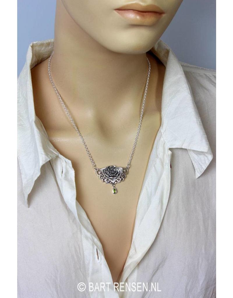 Mystic Rose pendant - sterling silver