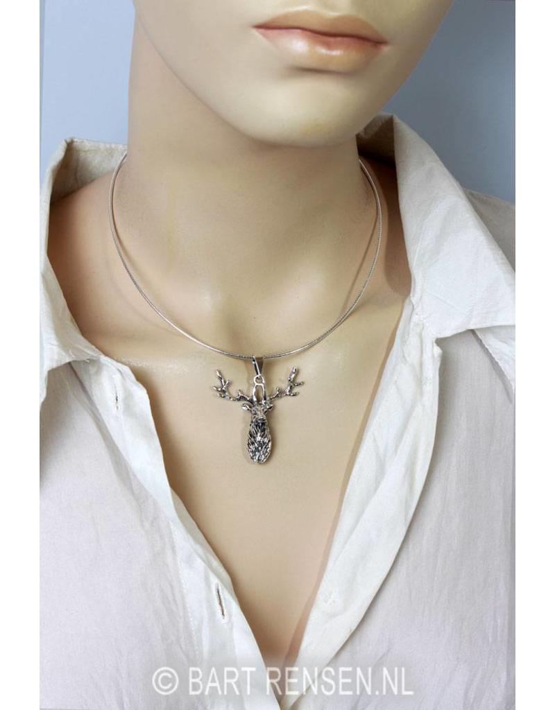 Deer pendant - sterling silver