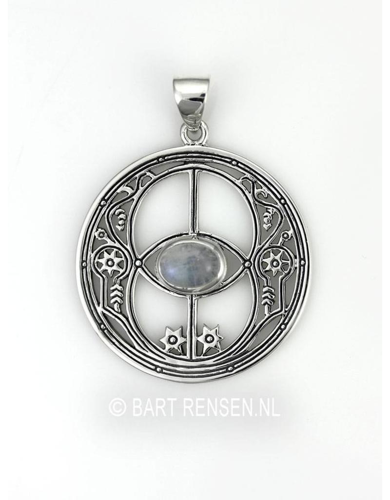 Vesica Pisces pendant - sterling silver