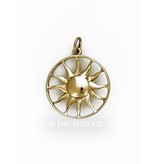 Ash pendant Sun - 14 krt gold