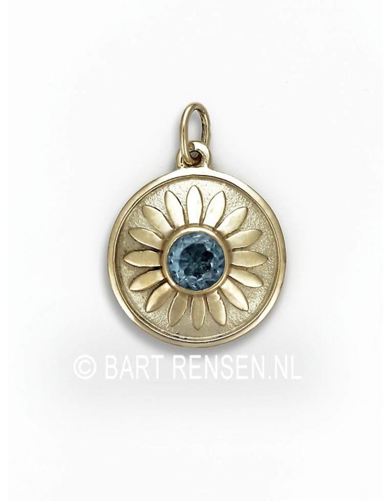 Ash pendant Lotus - 14 crt gold