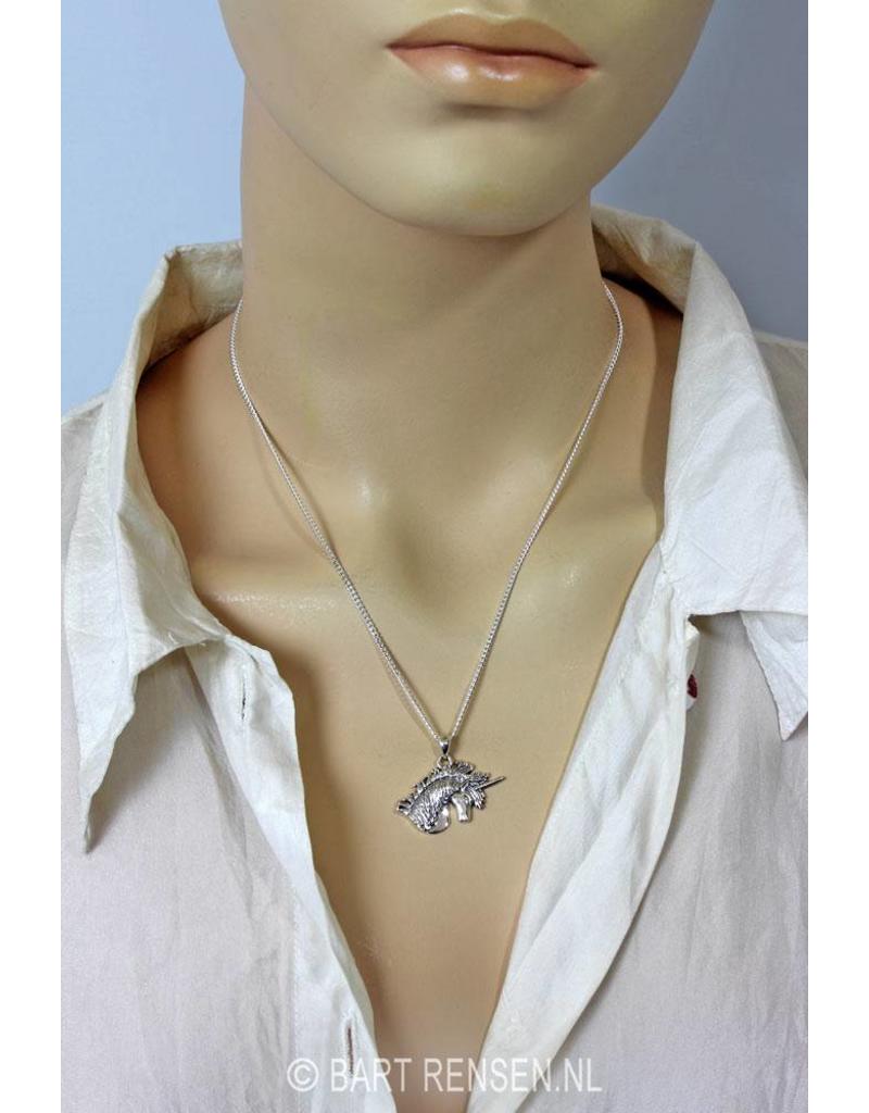 Unicorn pendant - sterling silver