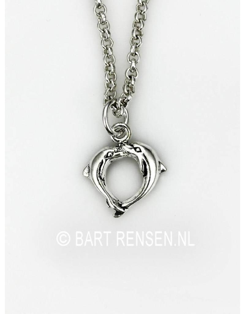 Dolphins pendant, incl. Chain