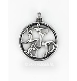 Yoga pendant - sterling silver