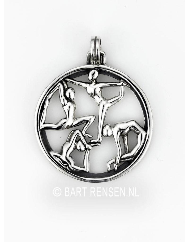 Yoga pendant - sterling silver