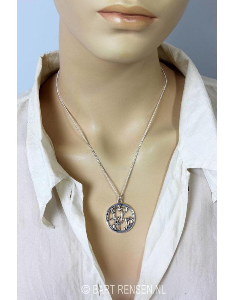 Yoga pendant - sterling silver