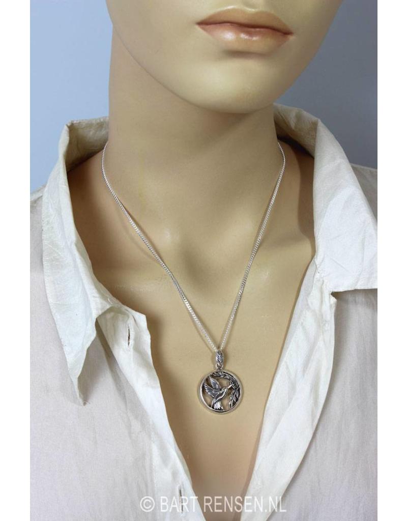 Hummingbird pendant - sterling silver