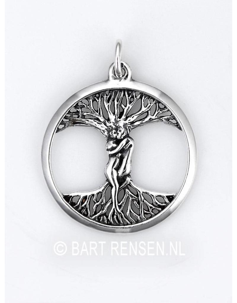 Liefdes Levensboom hanger - echt zilver
