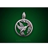Hummingbird pendant - sterling silver