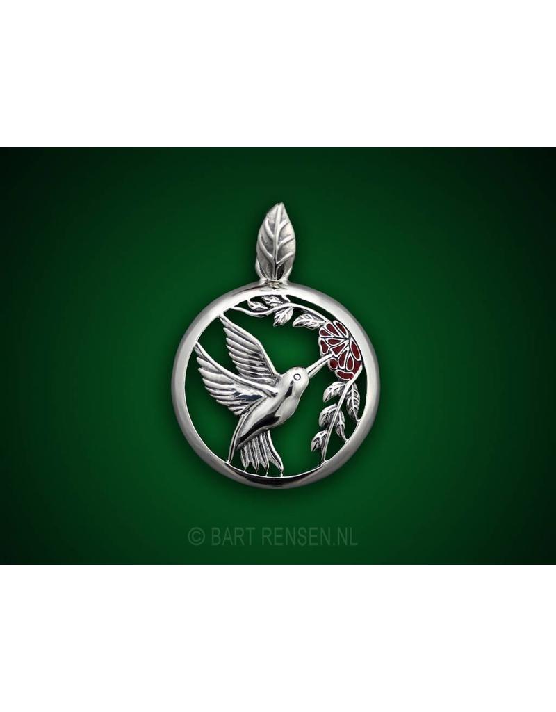 Hummingbird pendant - sterling silver