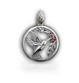 Hummingbird pendant - sterling silver