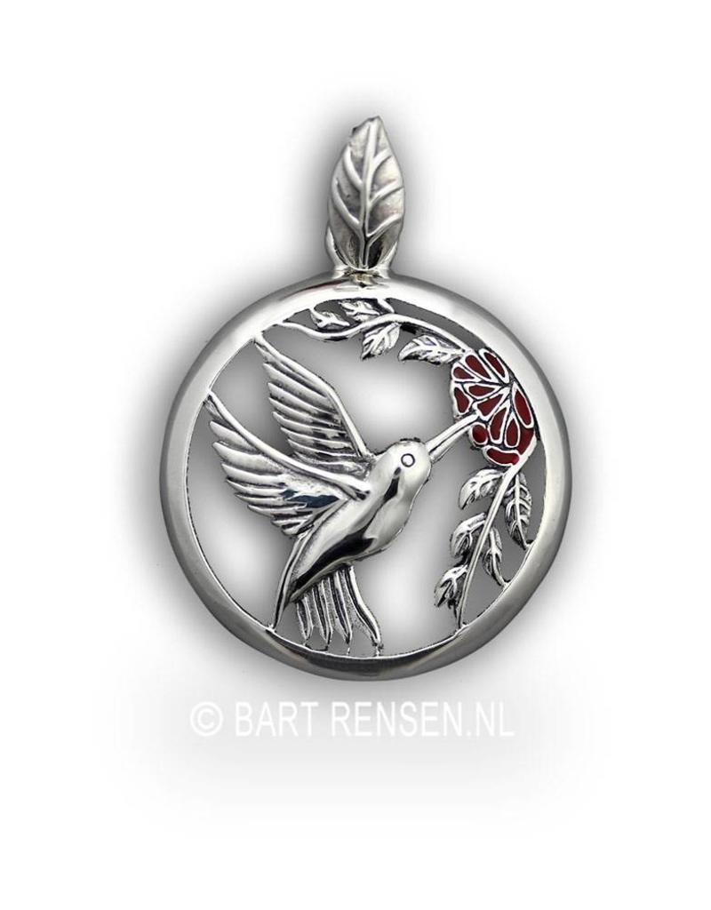 Hummingbird pendant - sterling silver