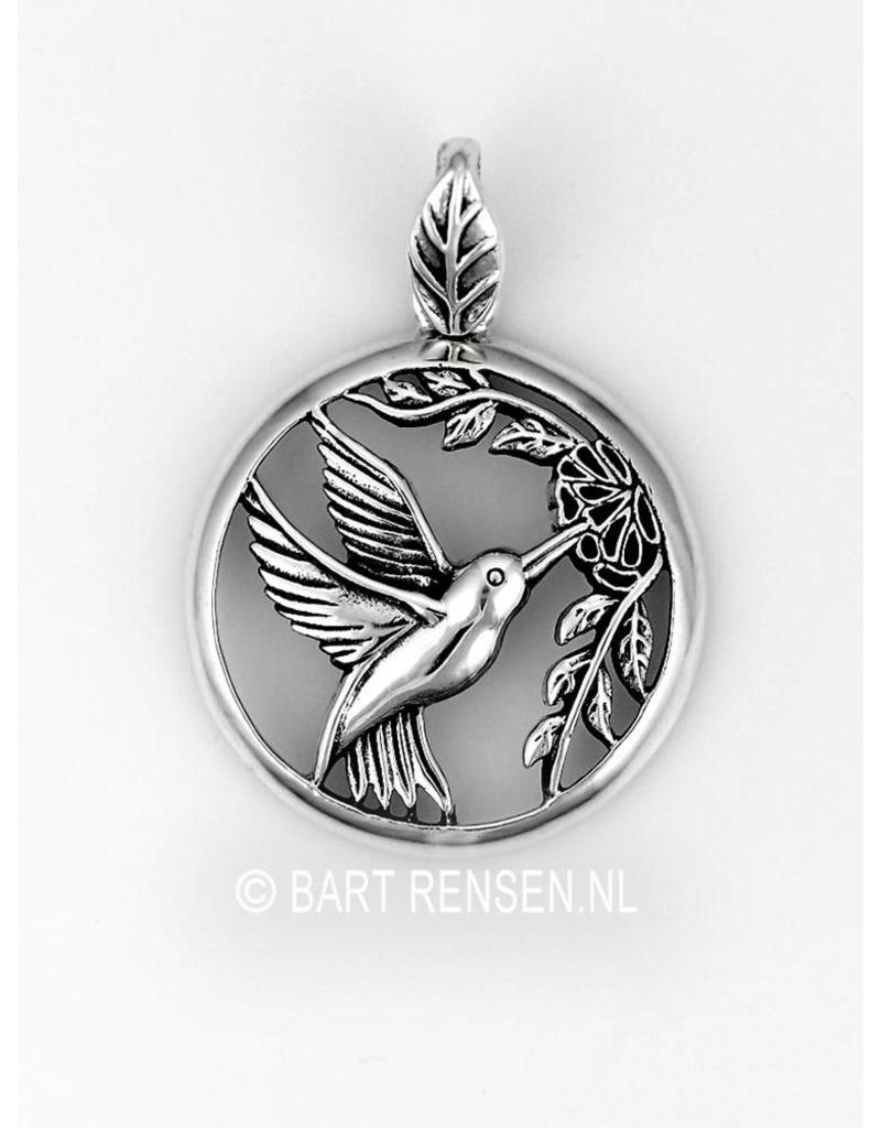 Hummingbird pendant - sterling silver