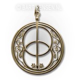 Vesica Pisces hanger - 14 krt goud of verguld.