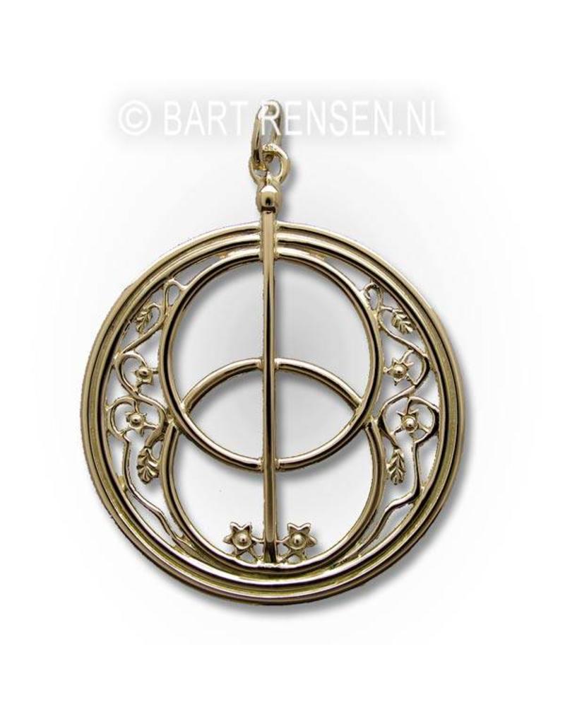 Vesica Pisces hanger - 14 krt goud of verguld.