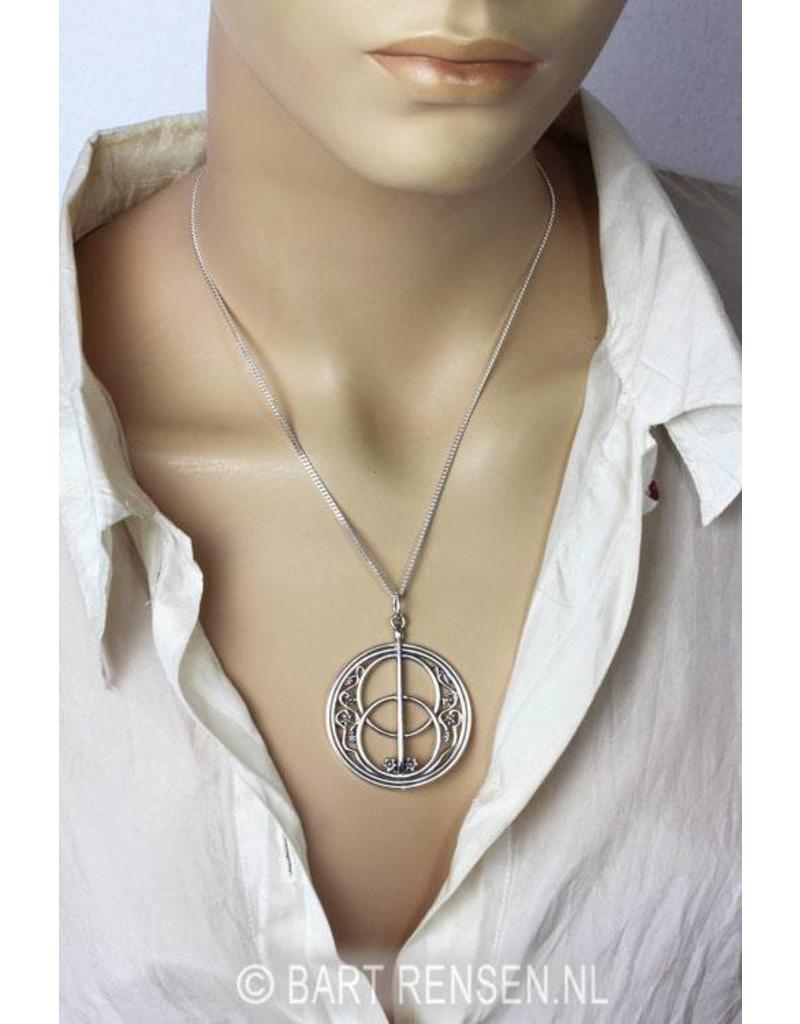 Vesica Pisces hanger - 14 krt goud of verguld.