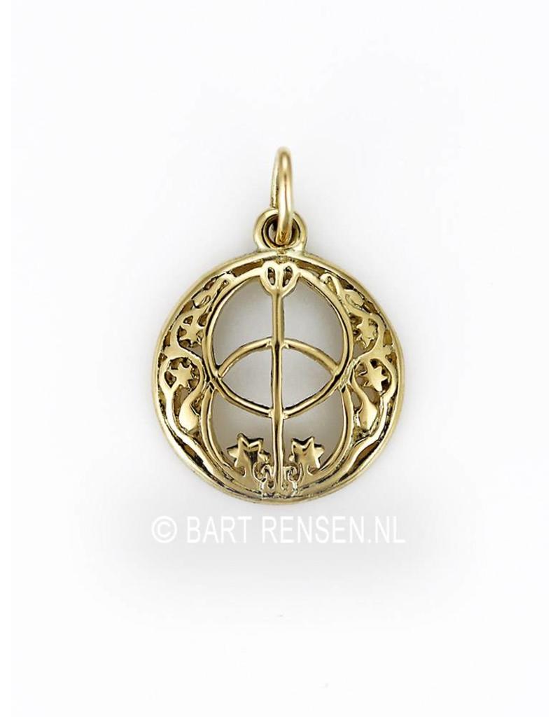 Vesica Pisces pendant - 14 crt gold